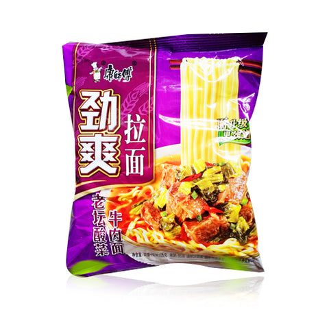 康师傅劲爽拉面酸菜牛肉袋面 KSF Artificial Pickled Beef Flavour Instant Noodles