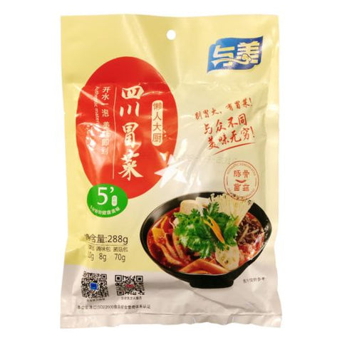 （30%OFF！BBD:06.04.2022）与美四川冒菜菌汤味（袋装）Instant Vegetables(MUSHROOM FLAVOR)