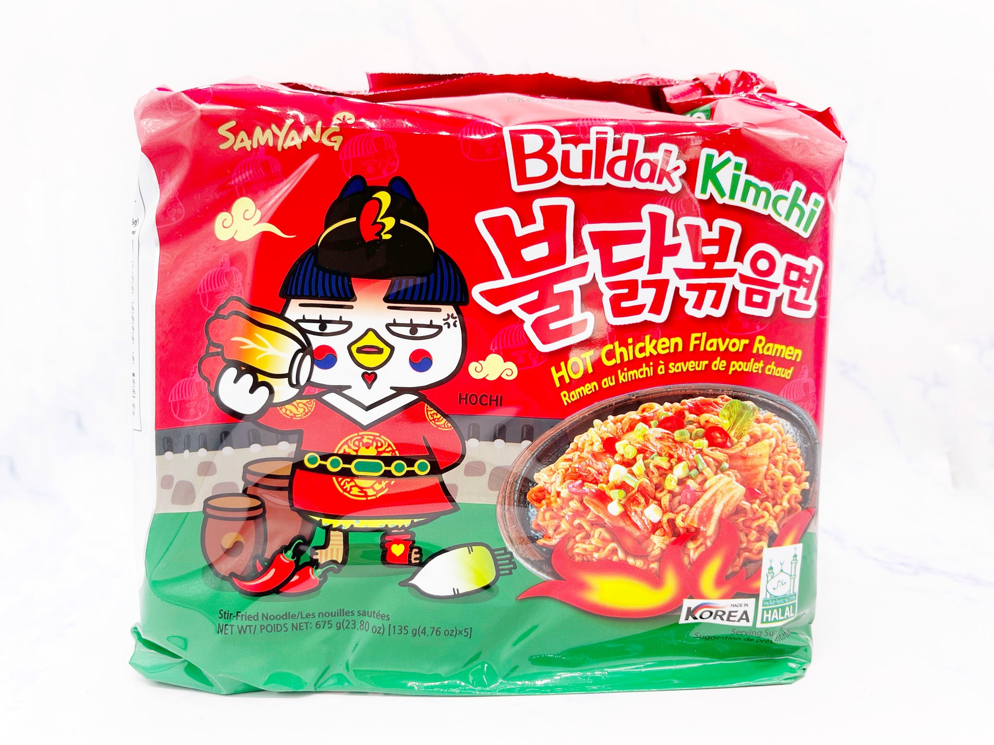 （10%OFF！BBD: 30.04.2022）三养泡菜辣鸡拌面5连包 Samyang Kimchi Hot Chicken Ramen