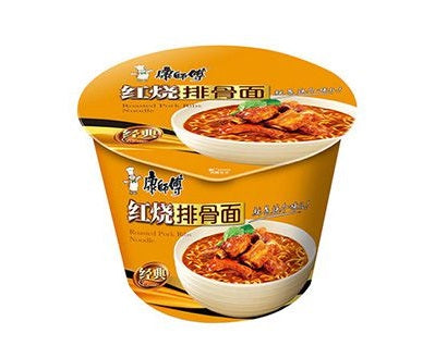 康师傅红烧排骨面桶面 KSF Instant Noodles- Roasted Artificial Pork Flavour