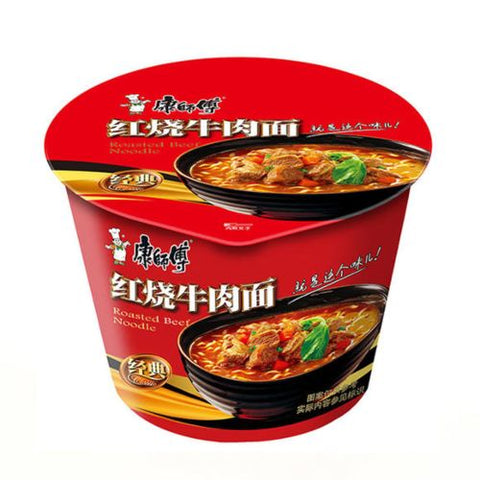 康师傅红烧牛肉面桶面 KSF Instant Noodles- Roasted Artificial Beef Flav