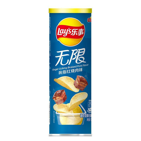 乐事无限吮指红烧肉味 LS Potato Chips Braised Pork Flavor Canned