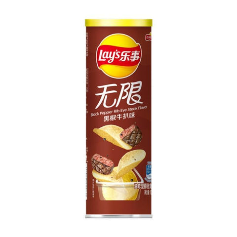 乐事无限黑椒牛扒味 LS Potato Chips Black Pepper Steak Flavor Canned