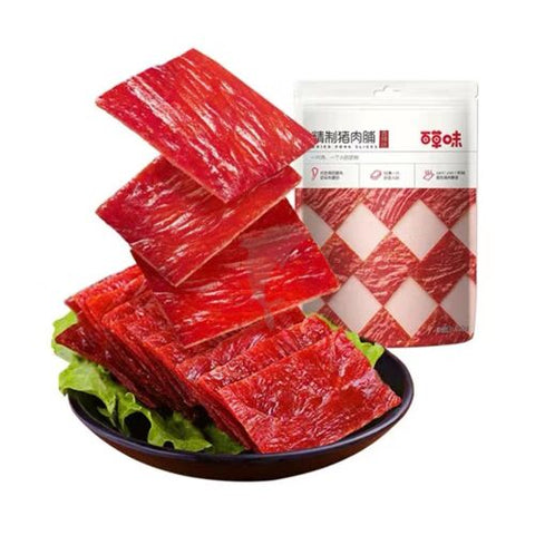 百草味精制猪肉脯香辣味 BC dried pork slice mix pack-spicy