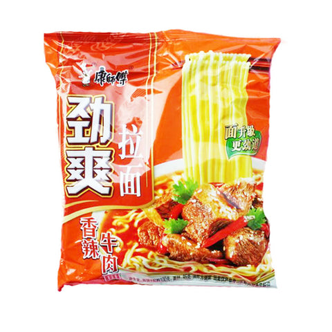 康师傅劲爽拉面香辣牛肉袋面 KSF Spicy Artificial Beef Flavour Instant Noodles