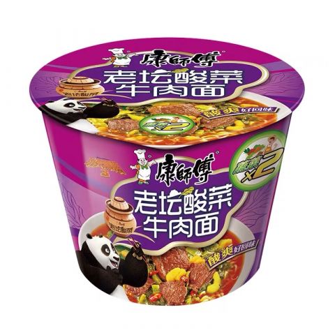 康师傅桶面酸菜牛肉面 KSF Instant Noodles-Pickled Artificial Beef Flav.