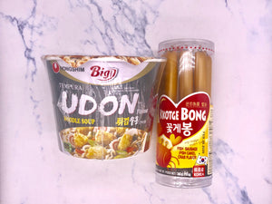 【鱼肠天妇罗杯面套餐】Nongshim Fried Udon + Crab Bong