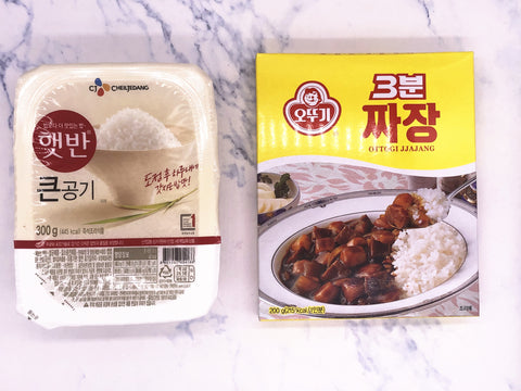 【韩式炸酱饭套餐】3分钟即食炸酱饭 Microwavable Rice(Hat Ban)+Ottogi 3Mins Jjajang (Black Bean Sauce)