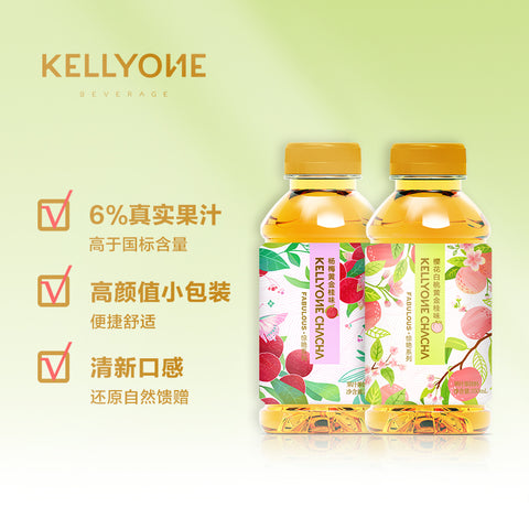 果汁茶樱花白桃黄金桂味 Kellyone Chacha Fruit Tea-Sakura Peach Flav.