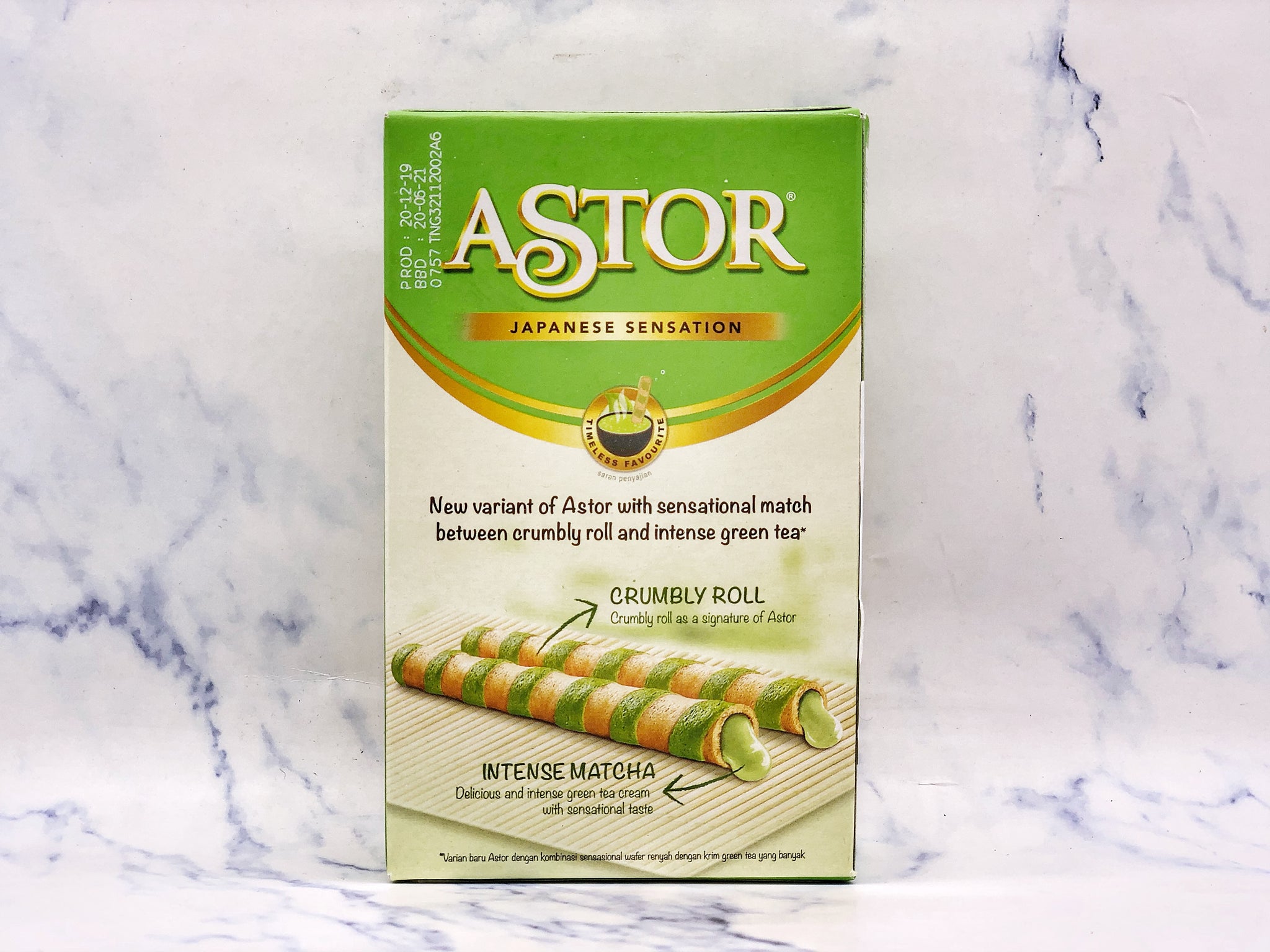 （NEW！）真的有抹茶味的抹茶蛋卷 Astor Matcha Wafer Stick