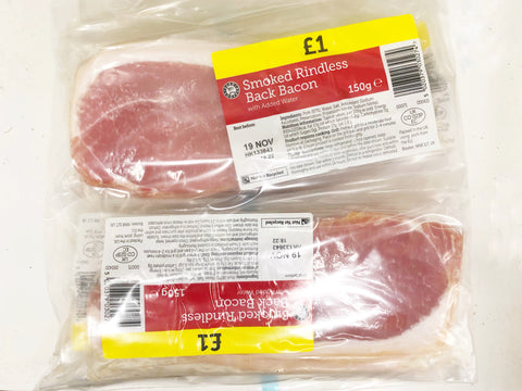 （限首页伦敦地区！）烟熏培根肉150g Smoked Rindless Back Bacon