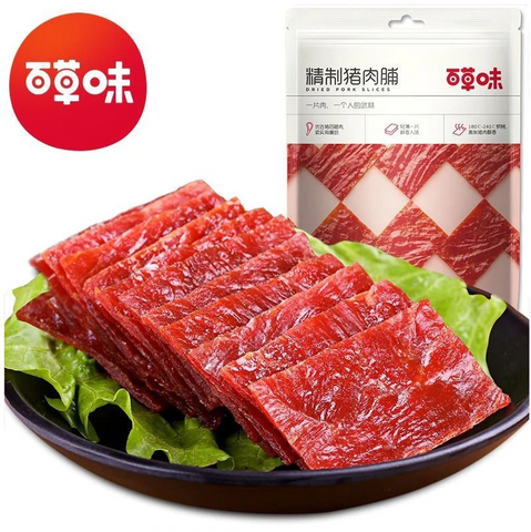 百草味精制猪肉脯原味 BC dried pork slice mix pack-original